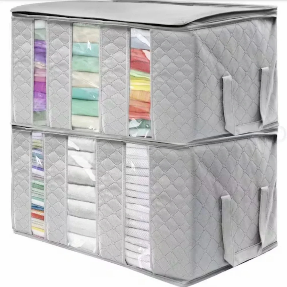 💚💚 2 Storage Bags w/zipper closure, carrying handles, 3 windows.